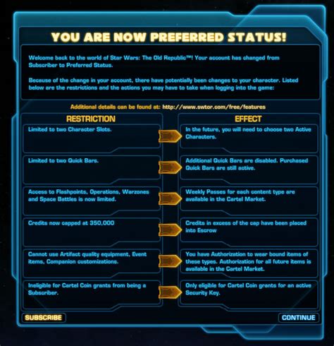 swtor preferred account.